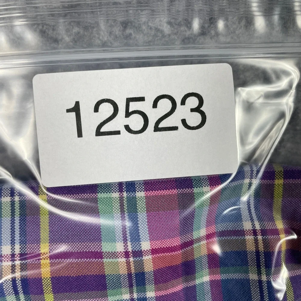 Ralph Lauren Button Down Shirt Mens L Purple Plaid Long Sleeve Pony Classic Fit